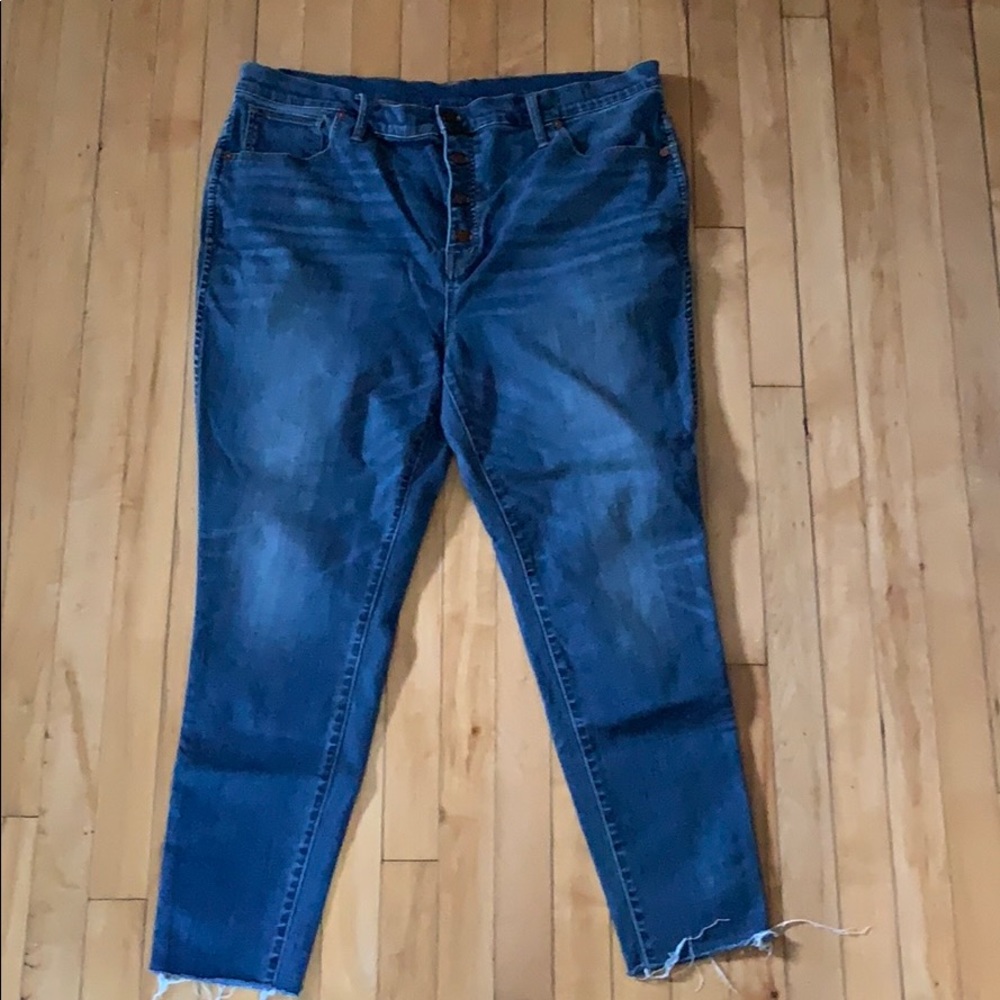 Madewell Skinny Crop raw hem jeans